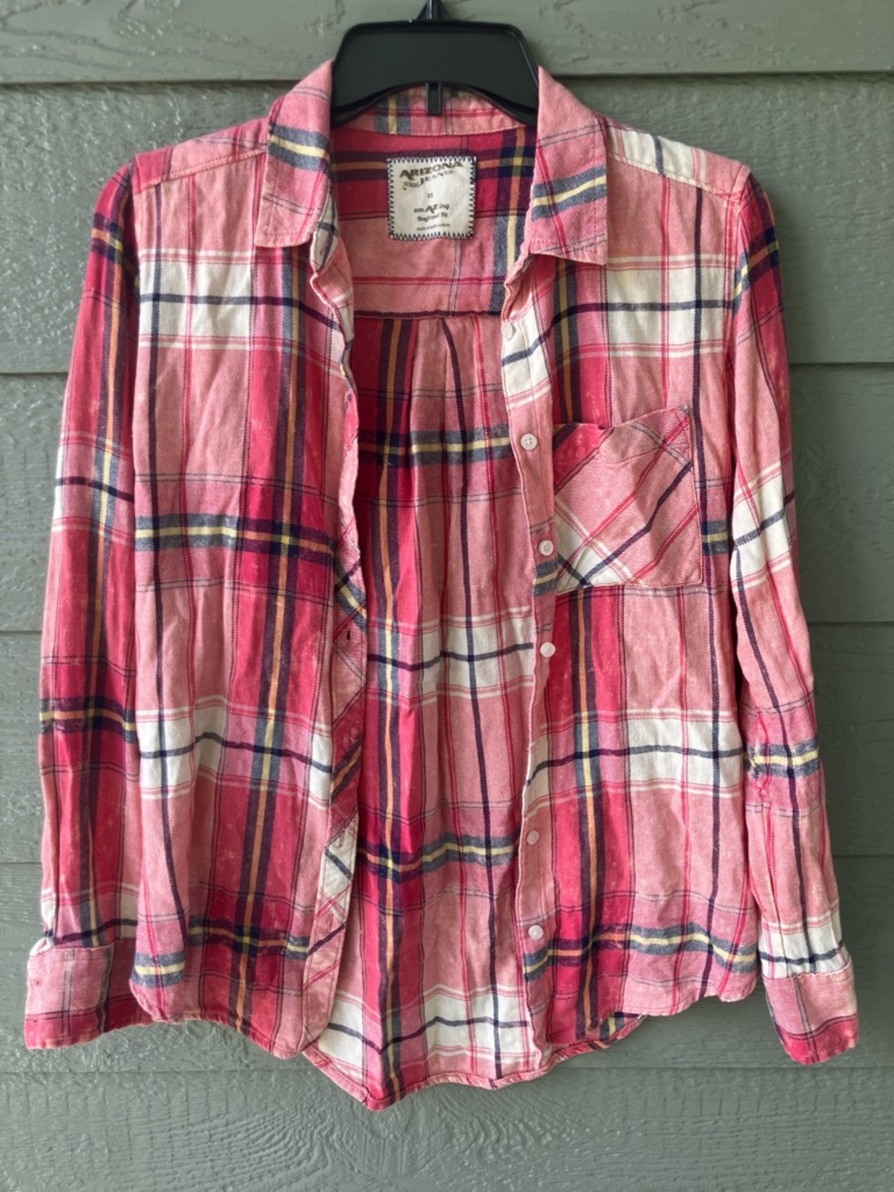 Arizona Jeans Co Plaid Button-Up Shirt